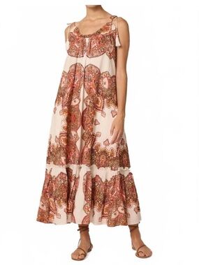 CLEOBELLA Cindy Midi Dress Foulard Paisley Cotton Size Small